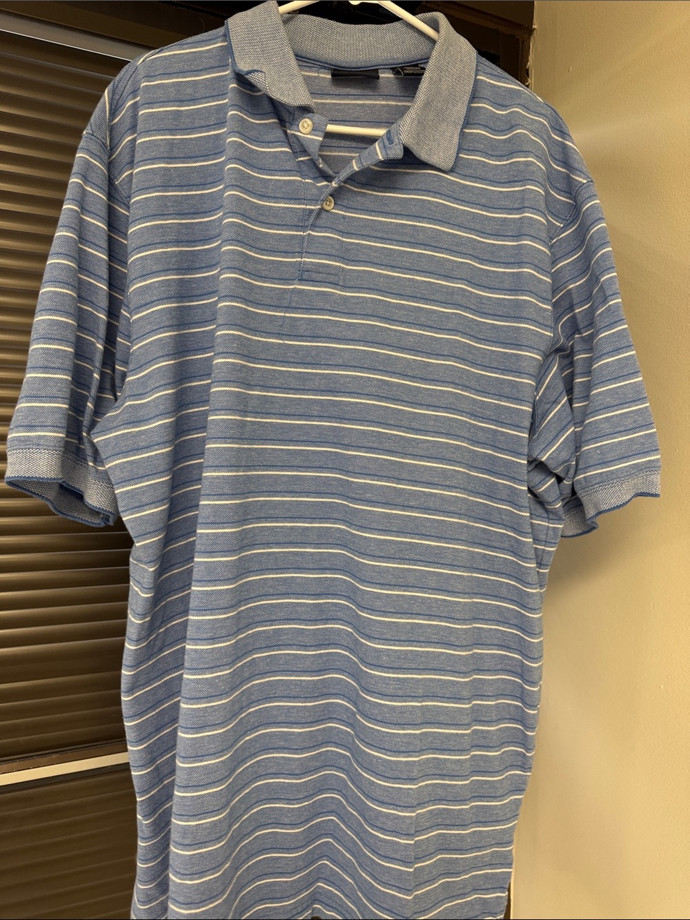 Harbor Bay Blue and White Striped Polo Shirt